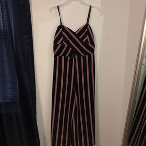 RED AND BLUE “SEE YOU MONDAY” JUMPSUIT